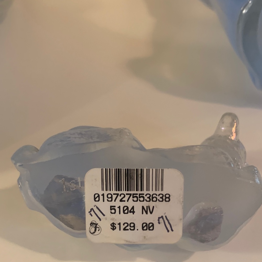 Blue Glass Nativity Figurines Set, 1st Edition, Fenton- 3 piece set - Picture 6 of 7